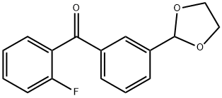 3'-(1,3-DIOXOLAN-2-YL)-2-FLUOROBENZOPHENONE Struktur