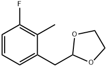 3-FLUORO-2-METHYL (1,3-DIOXOLAN-2-YLMETHYL)BENZENE Struktur