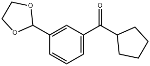 CYCLOPENTYL 3-(1,3-DIOXOLAN-2-YL)PHENYL KETONE Struktur