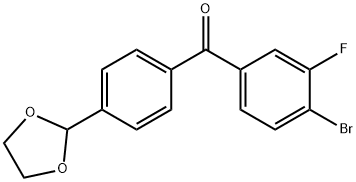 4-BROMO-4'-(1,3-DIOXOLAN-2-YL)-3-FLUOROBENZOPHENONE Struktur