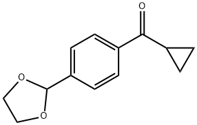 CYCLOPROPYL 4-(1,3-DIOXOLAN-2-YL)PHENYL KETONE Struktur