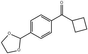 CYCLOBUTYL 4-(1,3-DIOXOLAN-2-YL)PHENYL KETONE price.