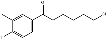 6-CHLORO-1-(4-FLUORO-3-METHYLPHENYL)-1-OXOHEXANE Struktur