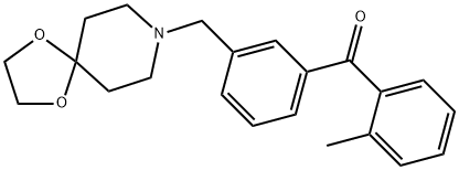 3'-[8-(1,4-DIOXA-8-AZASPIRO[4.5]DECYL)METHYL]-2-METHYL BENZOPHENONE Struktur