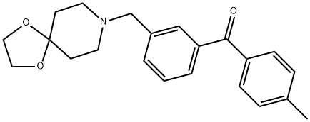 3-[8-(1,4-DIOXA-8-AZASPIRO[4.5]DECYL)METHYL]-4'-METHYL BENZOPHENONE Struktur