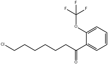 7-CHLORO-1-(2-TRIFLUOROMETHOXYPHENYL)-1-OXOHEPTANE Struktur