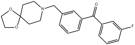 3-[8-(1,4-DIOXA-8-AZASPIRO[4.5]DECYL)METHYL]-3'-FLUOROBENZOPHENONE Struktur