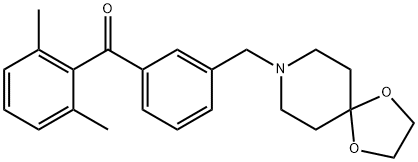 2,6-DIMETHYL-3'-[8-(1,4-DIOXA-8-AZASPIRO[4.5]DECYL)METHYL]BENZOPHENONE Struktur