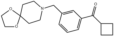 CYCLOBUTYL 3-[8-(1,4-DIOXA-8-AZASPIRO[4.5]DECYL)METHYL]PHENYL KETONE Struktur