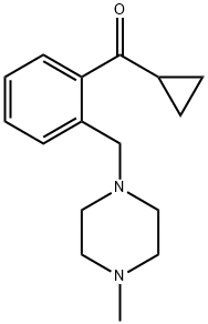 CYCLOPROPYL 2-(4-METHYLPIPERAZINOMETHYL)PHENYL KETONE Struktur