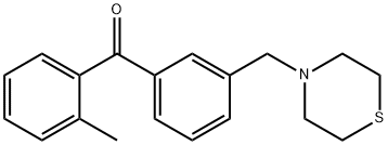 2-METHYL-3'-THIOMORPHOLINOMETHYL BENZOPHENONE Struktur