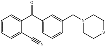 2-CYANO-3'-THIOMORPHOLINOMETHYL BENZOPHENONE Struktur