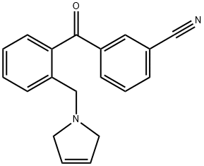 3'-CYANO-2-(3-PYRROLINOMETHYL) BENZOPHENONE Struktur