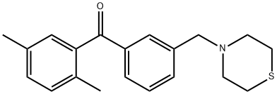 2,5-DIMETHYL-3'-THIOMORPHOLINOMETHYL BENZOPHENONE Struktur