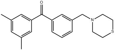 3,5-DIMETHYL-3'-THIOMORPHOLINOMETHYL BENZOPHENONE Struktur