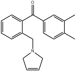 3,4-DIMETHYL-2'-(3-PYRROLINOMETHYL) BENZOPHENONE Struktur