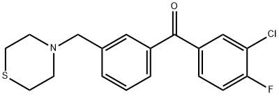 3-CHLORO-4-FLUORO-3'-THIOMORPHOLINOMETHYL BENZOPHENONE price.