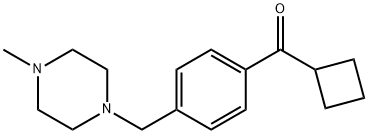 CYCLOBUTYL 4-(4-METHYLPIPERAZINOMETHYL)PHENYL KETONE Struktur