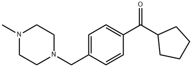 CYCLOPENTYL 4-(4-METHYLPIPERAZINOMETHYL)PHENYL KETONE Struktur