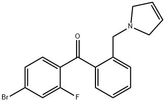 4-BROMO-2-FLUORO-2'-(3-PYRROLINOMETHYL) BENZOPHENONE Struktur