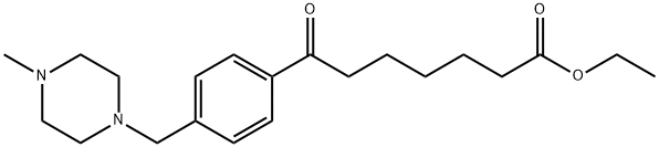 ETHYL 7-[4-(4-METHYLPIPERAZINOMETHYL)PHENYL]-7-OXOHEPTANOATE Struktur