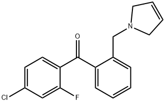 4-CHLORO-2-FLUORO-2'-(3-PYRROLINOMETHYL) BENZOPHENONE Struktur