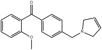 2-METHOXY-4'-(3-PYRROLINOMETHYL) BENZOPHENONE Struktur