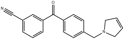 3-CYANO-4'-(3-PYRROLINOMETHYL) BENZOPHENONE Struktur