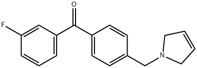 3-FLUORO-4'-(3-PYRROLINOMETHYL) BENZOPHENONE Struktur