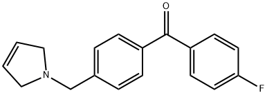 4-FLUORO-4'-(3-PYRROLINOMETHYL) BENZOPHENONE Struktur