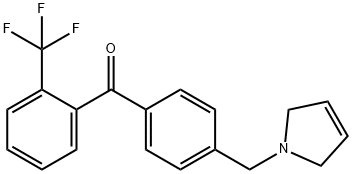 4'-(3-PYRROLINOMETHYL)-2-TRIFLUOROMETHYLBENZOPHENONE Struktur