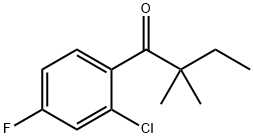 2'-CHLORO-2,2-DIMETHYL-4'-FLUOROBUTYROPHENONE Struktur