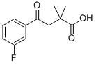 2,2-DIMETHYL-4-(3-FLUOROPHENYL)-4-OXOBUTYRIC ACID Struktur