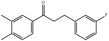 3',4'-DIMETHYL-3-(3-FLUOROPHENYL)PROPIOPHENONE Struktur