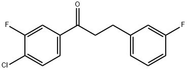 4'-CHLORO-3'-FLUORO-3-(3-FLUOROPHENYL)PROPIOPHENONE Struktur