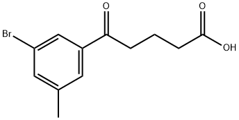 5-(3-BROMO-5-METHYLPHENYL)-5-OXOVALERIC ACID Struktur