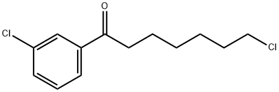 7-CHLORO-1-(3-CHLOROPHENYL)-1-OXOHEPTANE Struktur