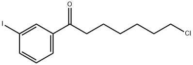 7-CHLORO-1-(3-IODOPHENYL)-1-OXOHEPTANE Struktur