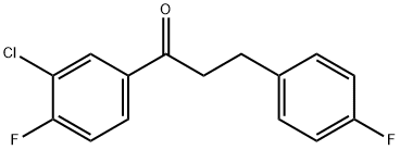 3'-CHLORO-4'-FLUORO-3-(4-FLUOROPHENYL)PROPIOPHENONE Struktur