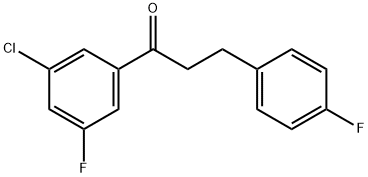 3'-CHLORO-5'-FLUORO-3-(4-FLUOROPHENYL)PROPIOPHENONE Struktur