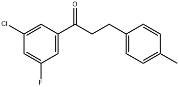 3'-CHLORO-5'-FLUORO-3-(4-METHYLPHENYL)PROPIOPHENONE Struktur