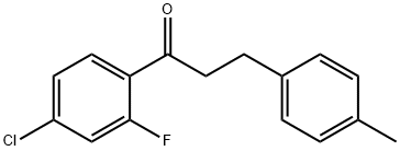 4'-CHLORO-2'-FLUORO-3-(4-METHYLPHENYL)PROPIOPHENONE Struktur