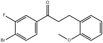 4'-BROMO-3'-FLUORO-3-(2-METHOXYPHENYL)PROPIOPHENONE Struktur