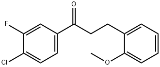 4'-CHLORO-3'-FLUORO-3-(2-METHOXYPHENYL)PROPIOPHENONE Struktur