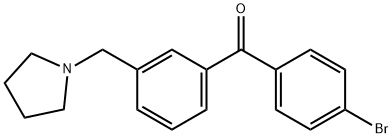 4'-BROMO-3-PYRROLIDINOMETHYL BENZOPHENONE Struktur