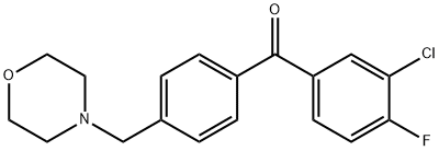 3-CHLORO-4-FLUORO-4'-MORPHOLINOMETHYL BENZOPHENONE price.