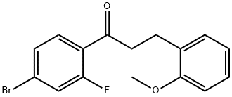 4'-BROMO-2'-FLUORO-3-(2-METHOXYPHENYL)PROPIOPHENONE Struktur