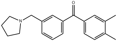 3,4-DIMETHYL-3'-PYRROLIDINOMETHYL BENZOPHENONE Struktur