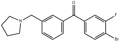 4-BROMO-3-FLUORO-3'-PYRROLIDINOMETHYL BENZOPHENONE price.