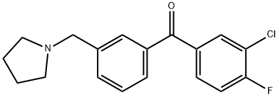 3-CHLORO-4-FLUORO-3'-PYRROLIDINOMETHYL BENZOPHENONE price.